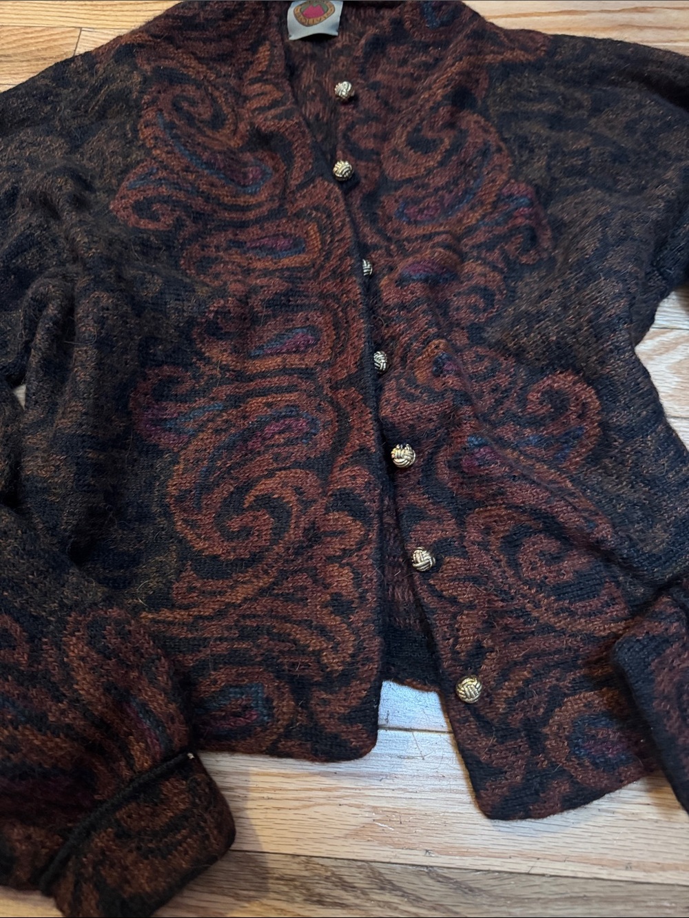 Milma Bolivia 100% alpaca sweater jacket size small